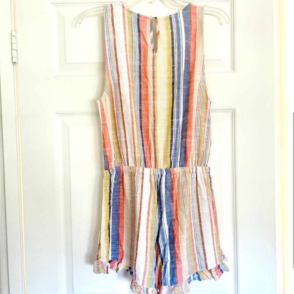 Hurley Iris Striped Lace Up Romper - Picture 4 of 5
